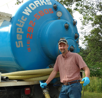 Joe with septic truck